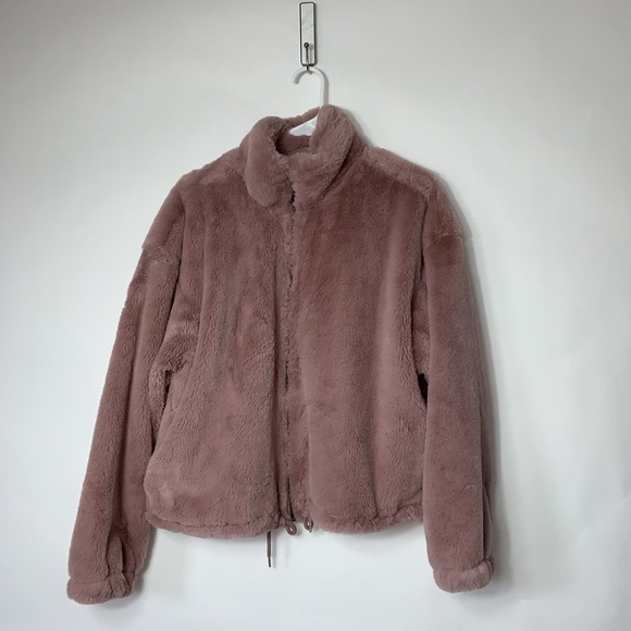 Juniors This & More Pink Faux Fur Cropped Jacket - Picture 3 of 8